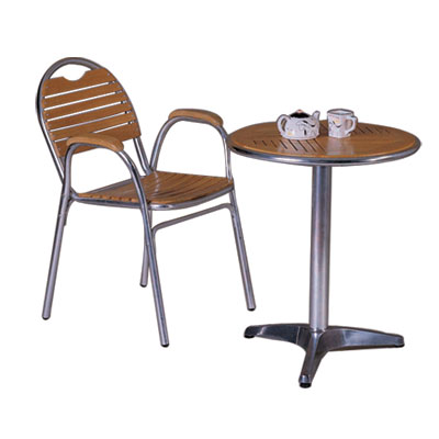 High End Aluminum Wood Chair and Table (YE-2010)