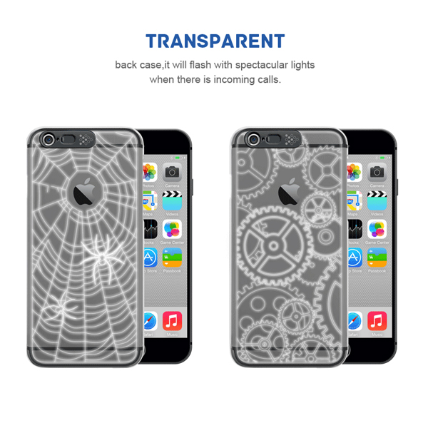 Vintage LED Flash Light up Lighter Mobile Phone Case for iPhone 6plus